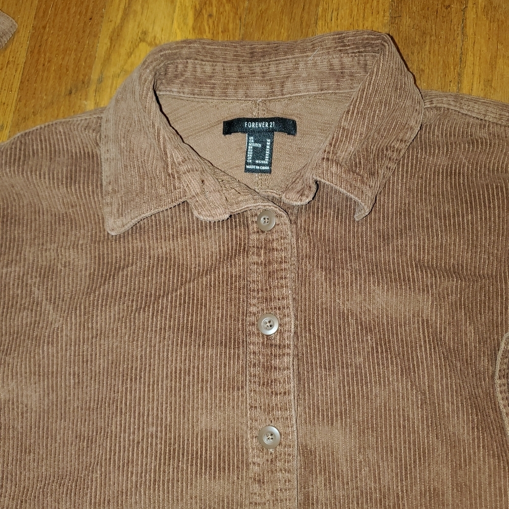 Forever 21 Brown Corduroy Cropped Jacket - Picture 2 of 10